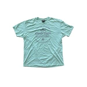 World Gym T-Shirt Men Green Sz2XL American Tradition International Globe Gorilla